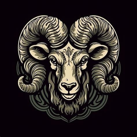 Premium AI Image Design A Logo Using The Symbol Of A Ram To Represent