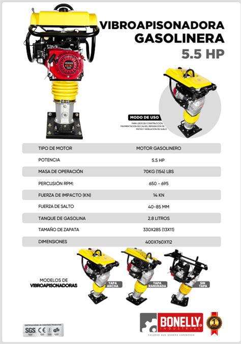 Vibroapisonadora Hp Motor Honda Bonelly Rpf Red Peruana De