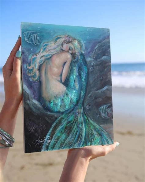 Pin By Pinner On Sereias E Outros Mitos Mermaid Art Painting Drawings