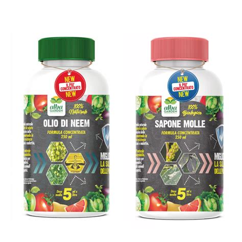 Sapone Molle Di Potassio 250 Ml Olio Di Neem 250 Ml Corroboranti