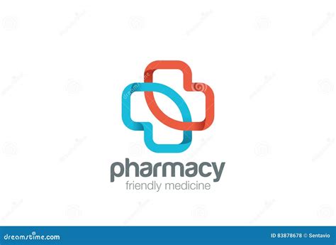 Pharmacy Logo Eco Green Cross Design Vector Templateclinic Medicine