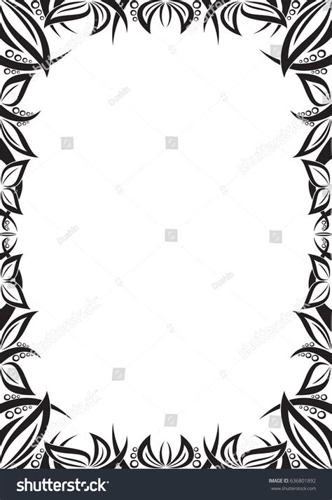 Tattoo Border Stock Vector Royalty Free 636801892 Shutterstock