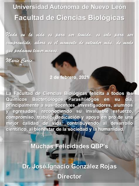 Facultad De Ciencias Biol Gicas De La Uanl Mensaje De Felicitaci N