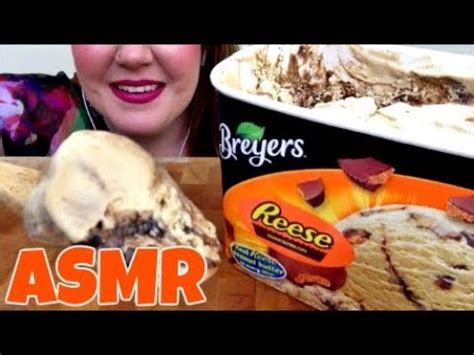 Asmr Reese S Peanut Butter Ice Cream Eating Sounds Youtube