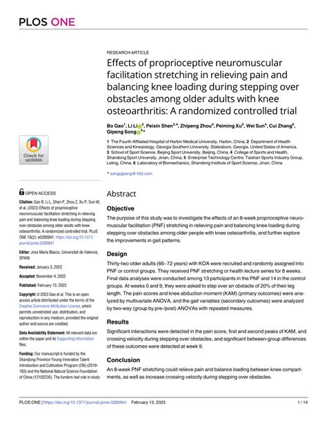 Pdf Effects Of Proprioceptive Neuromuscular Facilitation Stretching