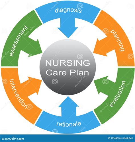 Nursing Care Plan Word Circle Concept Stock Illustration Illustration