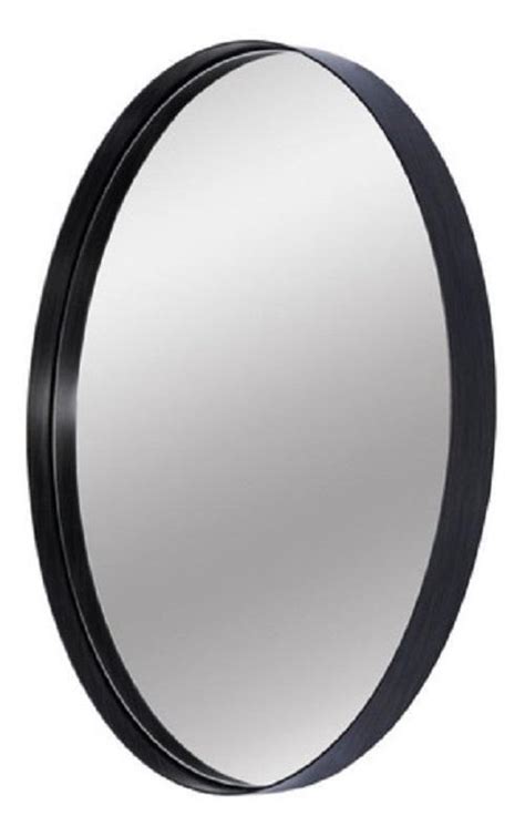 Espelho Redondo 80 Cm - Espelho Redondo 80 Cm Preto Para Banheiro - Mv Decor - Espelho para ...