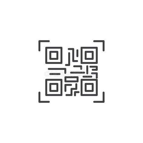 Qr Code Icon Set Scan Qrcode Pictogram In Black Filled And Outlined