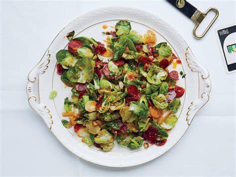 Recipe Brussels Sprout Leaves With Chorizo And Toasted Almonds Cbs News