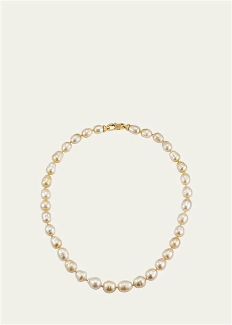 Prounis Jewelry Golden South Sea Pearl Strand Necklace Bergdorf Goodman
