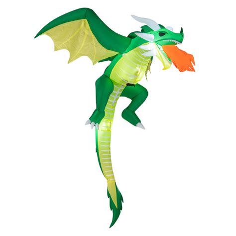 5 Feet Hanging Halloween Inflatable Dragon - Costway