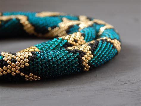 Green Snake Necklace Serpent Necklace Snake Choker Birthday Etsy