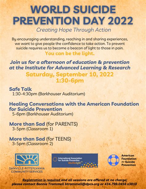 World Suicide Prevention Day 2022 Institute For Advanced Learning And