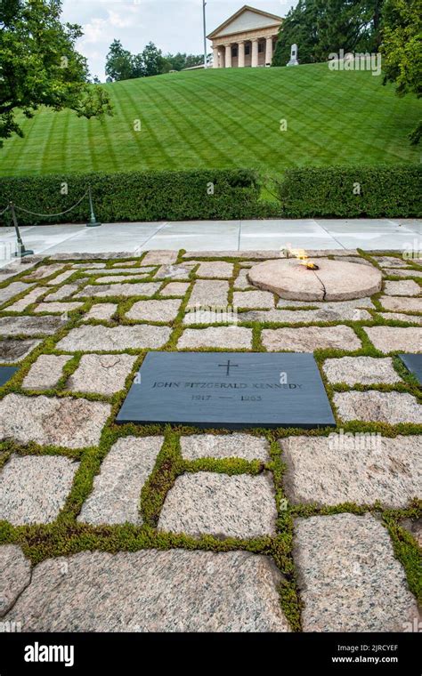 The John Fitzgerald Kennedy Gravesite In Arlington National Cemetery