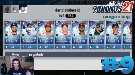 MLB 9 Innings 21 Showcasing Your Teams Part 9 YouTube