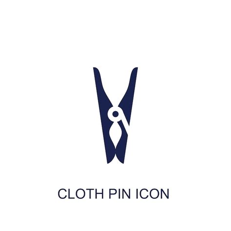 Premium Vector Cloth Pin Icon White Background