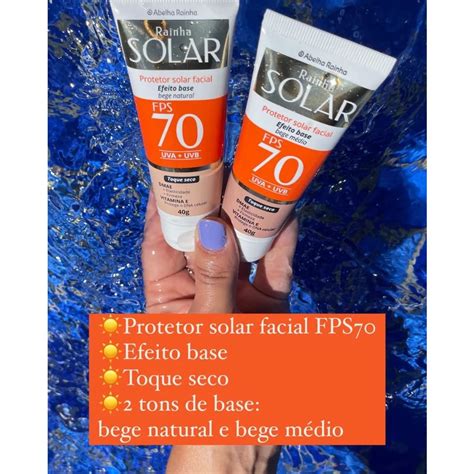 Protetor Solar Facial Cor De Base Fps G Abelha Rainha Shopee