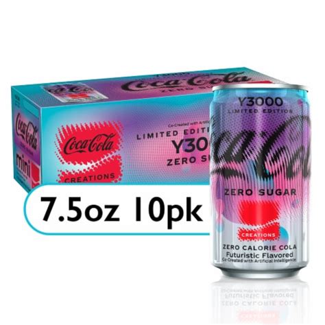 Coca Cola Zero Sugar Y3000 LIMITED TIME Soda Mini Cans 10 Pk 7 5 Fl