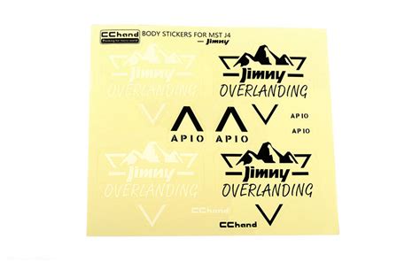 Overlanding Decal Sheet For Mst 4wd Off Road Car Kit W J4 J