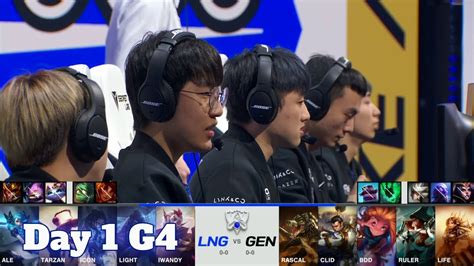 LNG Vs GEN Day 1 Group D S11 LoL Worlds 2021 LNG Gaming Vs Gen G