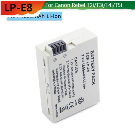 1800mah Lp E8 Lpe8 Lp E8 Rechargeable Digital Camera Battery For Canon Eos 550d 600d 650d 700d