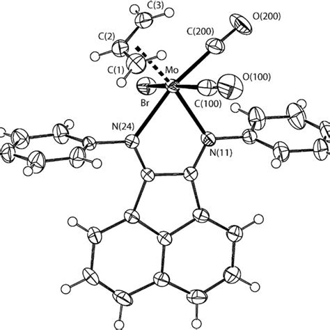 Ortep Diagram Showing The Molecular Structure Of Mo C H