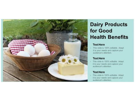 Dairy Products For Good Health Benefits Ppt Powerpoint Presentation