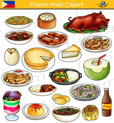 Filipino Food Clipart Bundle - Food from the Philippines – Clipart 4 School