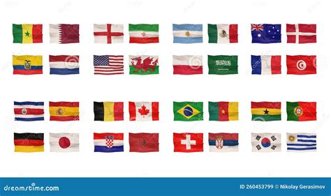 Flags Of Qualified Countries To Fifa World Cup 2022 In Qatar Football