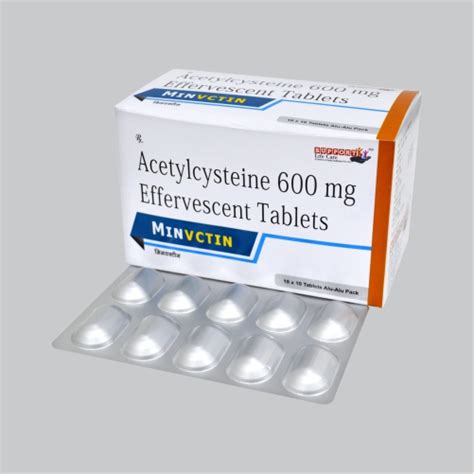 Acetylcysteine 600 mg Effervescent Tablets Manufacturer | Supplier ...