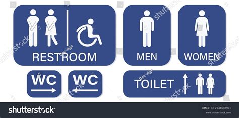 Set Of Restroom Signs Toilet Signs Men Women Royalty Free Stock