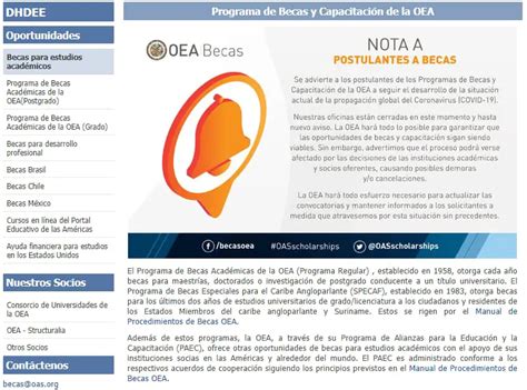 Becas Oea Beneficios Y Requisitos Becas Para Latinos