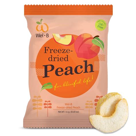 Wel B Freeze Dried Fruit Snacks Fresh Peaches Freeze Dried