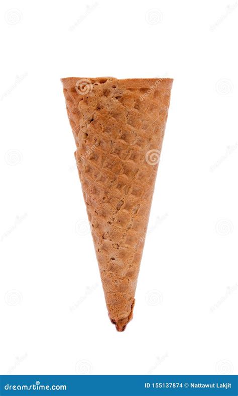 Sweet Wafer Cone Isolated On White Background Stock Photo Image Of