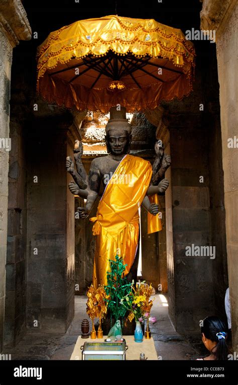 Shiva statue at Angkor Wat, Siem Reap Province, Cambodia. credit: Kraig ...