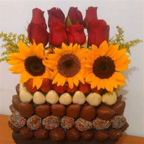 BOX de fresas y chocolate Florería Fruta Floral