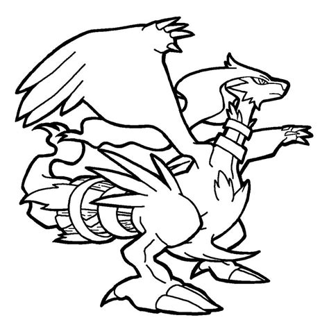 Reshiram And Zekrom Free Coloring Pages