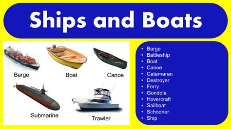 List Of Different Types Of Ships And Boats Grammarvocab