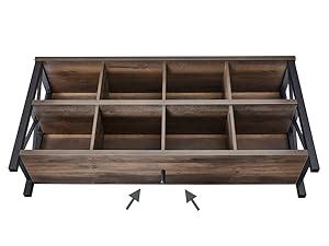 Amazon Fatorri Cube Storage Organizer Bookshelf Rustic Wood