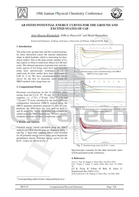 Pdf Ab Initio Potential Energy Curves For The Ground And Excited