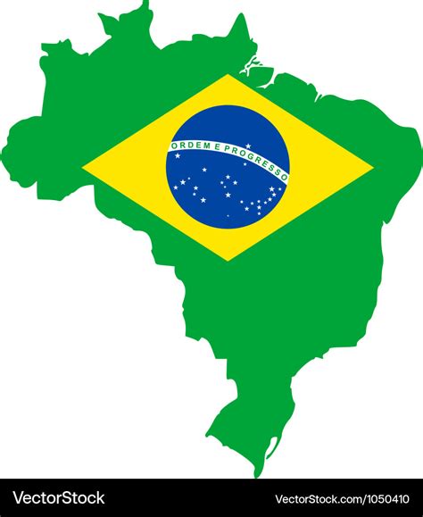 Map and flag of brazil Royalty Free Vector Image