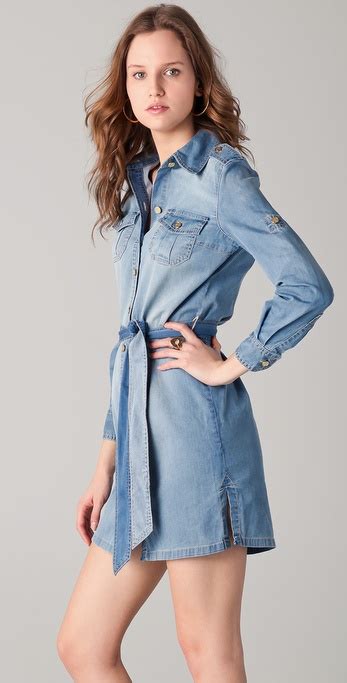 Lyst - Tory Burch Brigitte Denim Dress in Blue