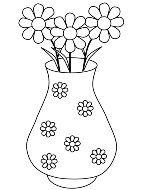 Ausmalbild Vase Mit Blumen Kostenlos 1 Malvorlagen Zum Drucken