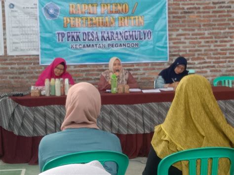 RAPAT PERTEMUAN RUTIN TP PKK DESA KARANGMULYO