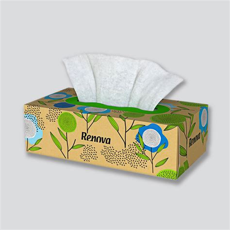 Renova 100 Recycled Facial Tissue Box Sun Dac