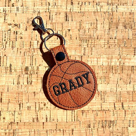 Personalized Basketball Keychain Large Name Only Etsy