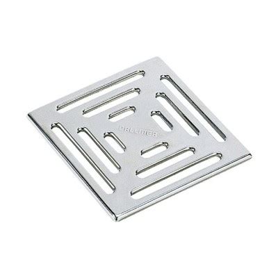 Grille carrée 14x14 cm E140 pour siphon douche inox poli DALLMER