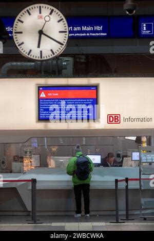 January Hesse Frankfurt Main A Train Attendant Stands On The