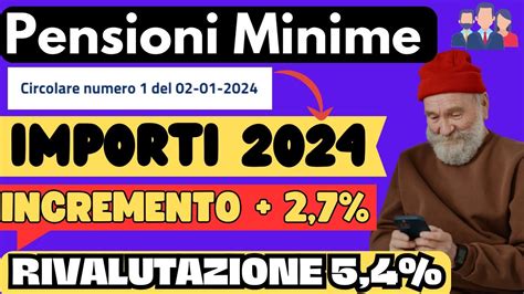 PENSIONI MINIME TUTTI GLI IMPORTI UFFICIALI NEL 2024 YouTube