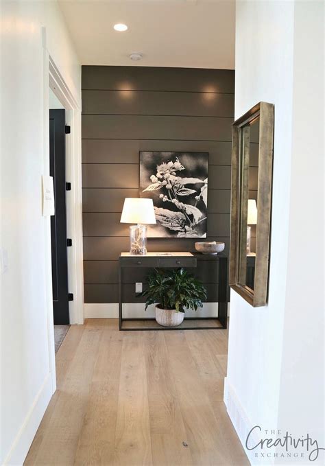 Painted Shiplap Wall Color Benjamin Moore Kendall Charcoal